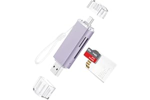 SD Card Reader - USB 3.0 and USB-C to SD/TF Memory Card Adapter, Compatible Mac, MacBook,Computer/PC, Laptop, Phone, Support 