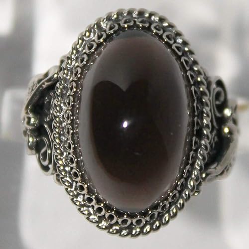 Amazon Com Black Obsidian Ring Filigree Ring Handmade