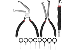 Zreneyfex 4 Pcs Electrical Connector Tool Set, 60° and Straight Angled Pliers for Push-Tab Connectors, Universal Automotive W