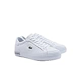 Lacoste Womens Powercourt Sneaker, WHT/BLK, 5.5