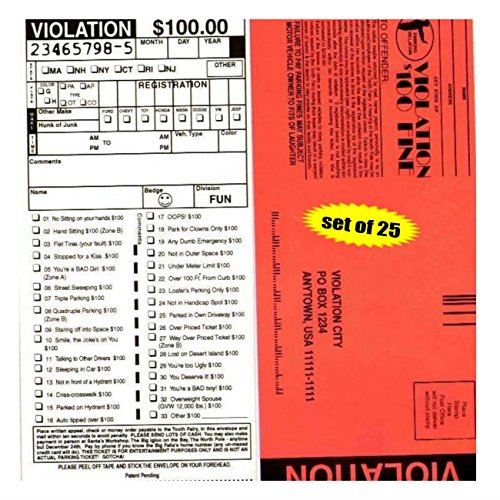 25 TOTAL FAKE COP PARKING TICKETS!