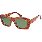 SOJOS Ocean Collection Sunglasses Womens Trendy Polarized Square,Eco-Friendly Recycled Sun Glasses,Rectangle Shades,Moonbeam