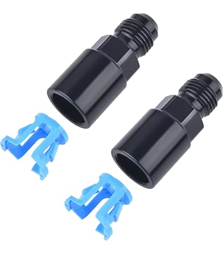 thumbnail image 2 of -6 AN Male To 1/4" Quick Disconnect Fuel Line EFI Adapter Fitting – Push-on Hardline, Black 2 of 5
