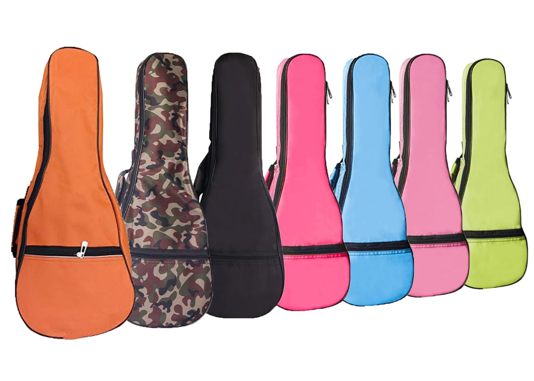 LONGTEAM Ukulele Case 5MM Sponge Waterproof Durable Colorful Ukulele Bag with Storage (for 21" Soprano, Blue)