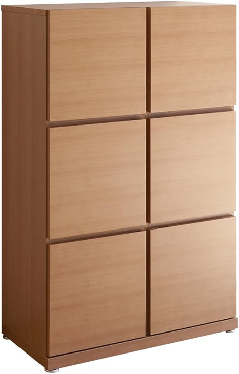 Amazon Co Jp リビング収納棚 キャビネット サイドボード ペルル 80 3段 ブラックチェリー ホーム キッチン