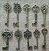 Joy Deco 42pcs Mixed Vintage Skeleton Keys, 42 Styles, Each 1 piece, Antique Bronze (X42B)