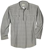 Key Apparel Men's Big-Tall Long Sleeve Zip Front Hickory Stripe Logger Shirt, Hickory Stripe, X-Large-Tall