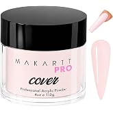 MakarttPro Cover Acrylic Powder 112g/4oz for Nail Extensions Vanilla Cream | Smooth Blending Formula with Easy Application, Designed for Professional Private Nail Technicians