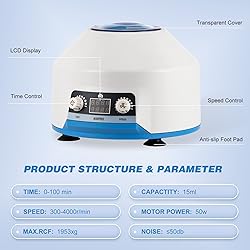 Mxmoonant Centrifuge Machine, 15mlX6 Lab Benchtop