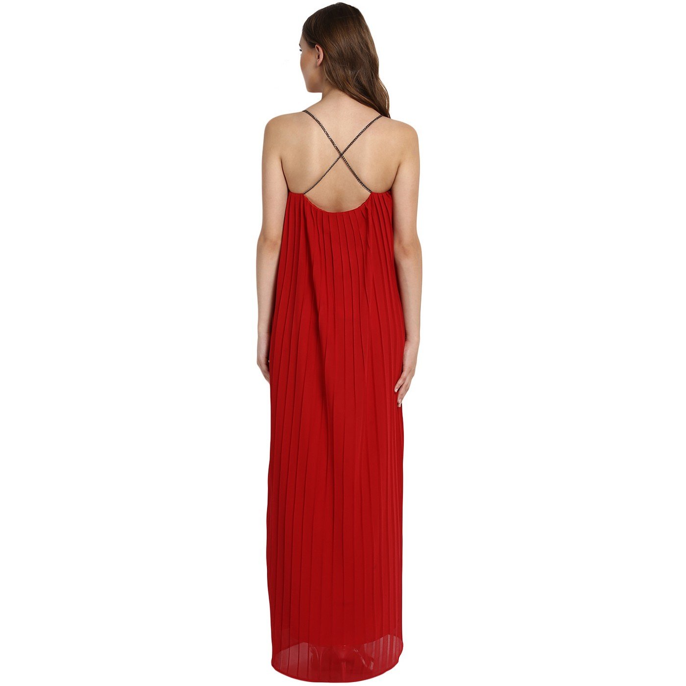 kazo women's pleated maxi dress
