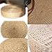 LB Japanese Style Handcrafted Eco-friendly Breathable Padded Knitted Straw Flat Seat Cushion,Hand Woven Tatami Cushion Best for Zen,Yoga Practice or Buddha Meditation (L: 19.7