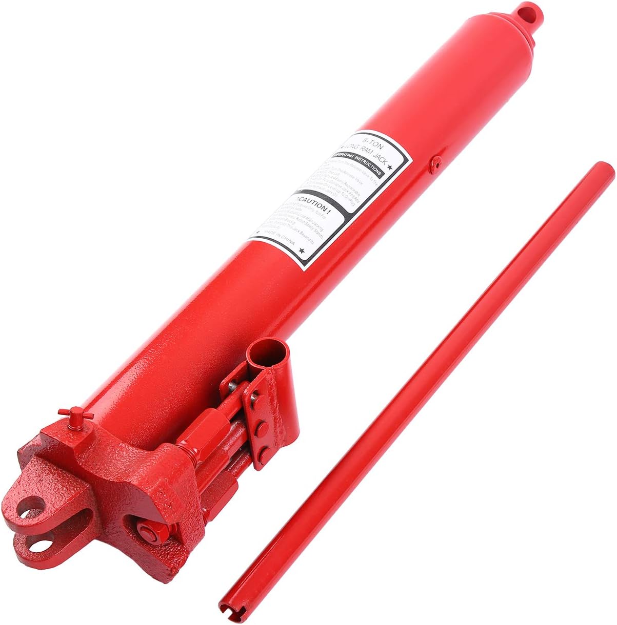 Honhill 8 toneladas Gato Hidraulico para Coche de Largo hidráulico Jack RAM Manual Motor Lift Polipasto Cherry Doble Bomba
