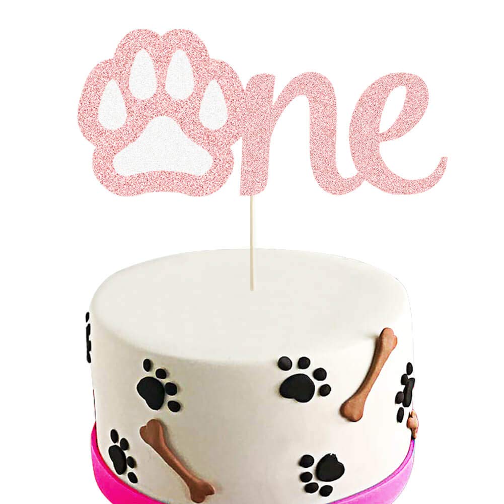 cake with paw prints