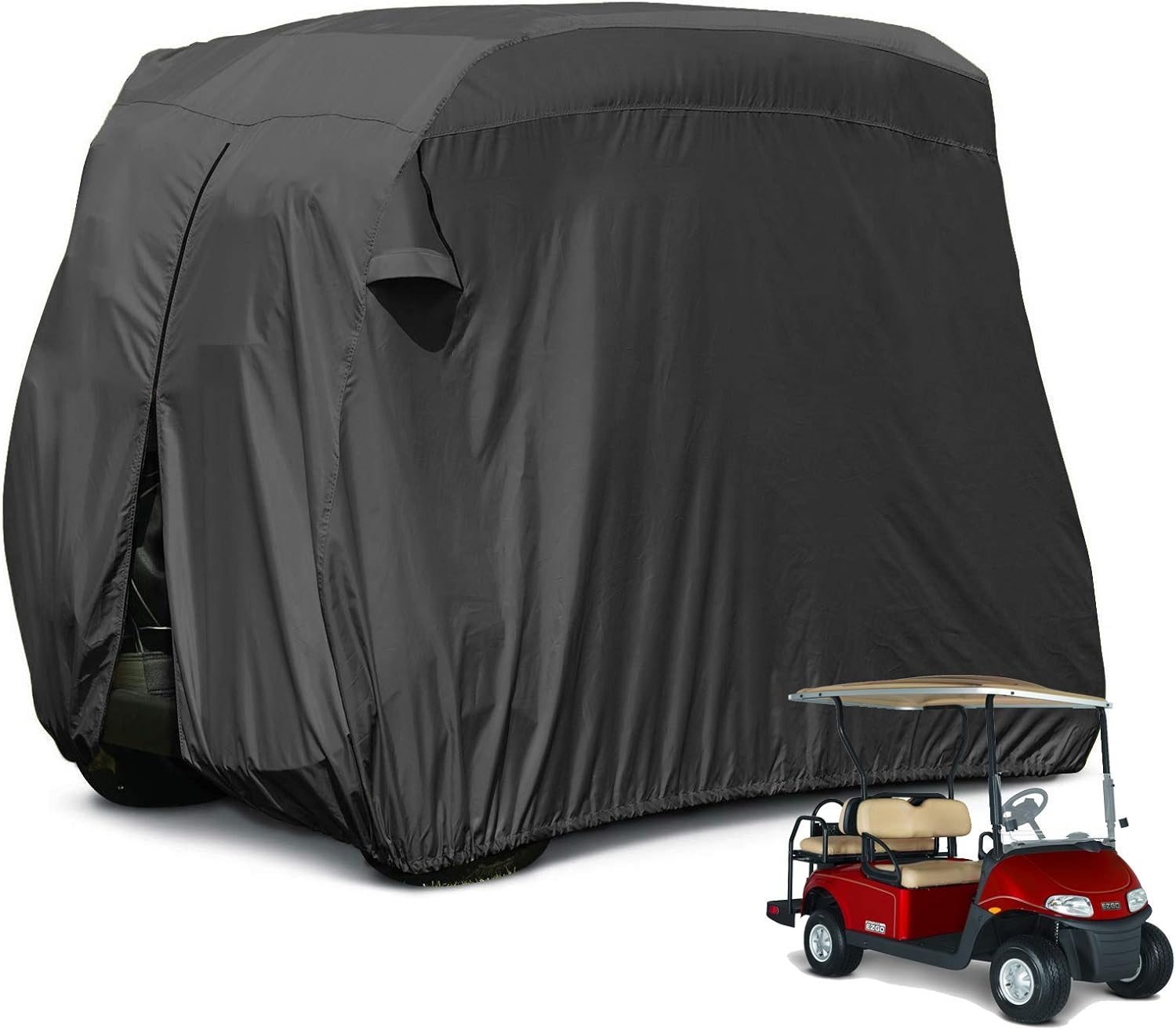 OVCRNIBI Golf Cart Cover, Waterproof Outdoor Golf Cart Cover for EZ GO, Club Car