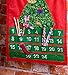 Christmas 24 Day Hanging Cloth Advent Calendar | Red and Green Christmas Tree and Ornament Christmas Design | Traditional Holiday Christmas Decor Theme | Perfect for Home or Office | Measures 22