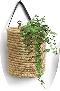 Cesta de almacenamiento anular para colgar en la pared, con asa de