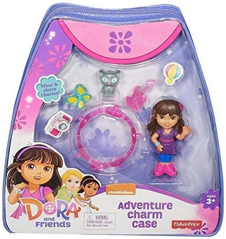 New Dora and Friends Charm Bracelet &amp; Backpack Case Dora Figure Cat Butterfly Guitar