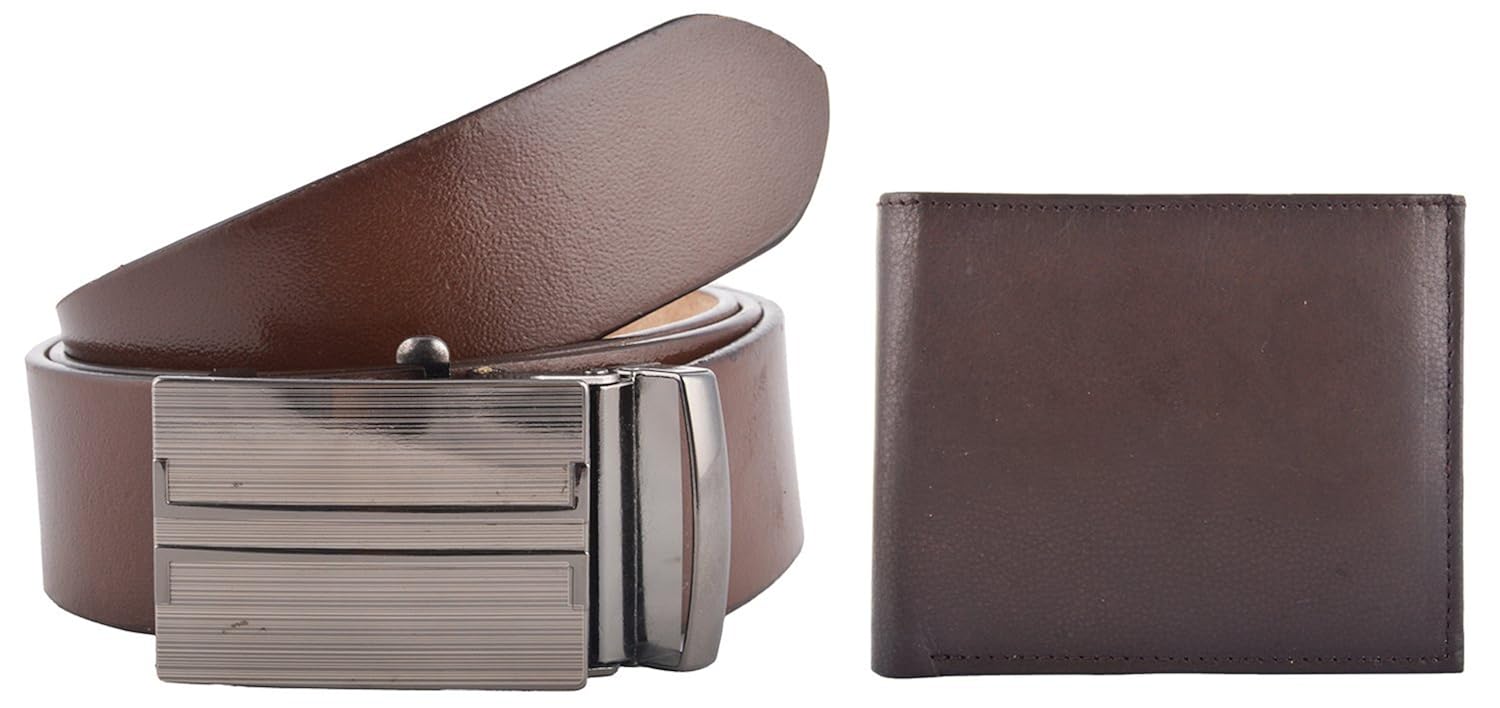 Buy Genuine Leather Belt Men's Wallet and Belt Set at Amazon.in
