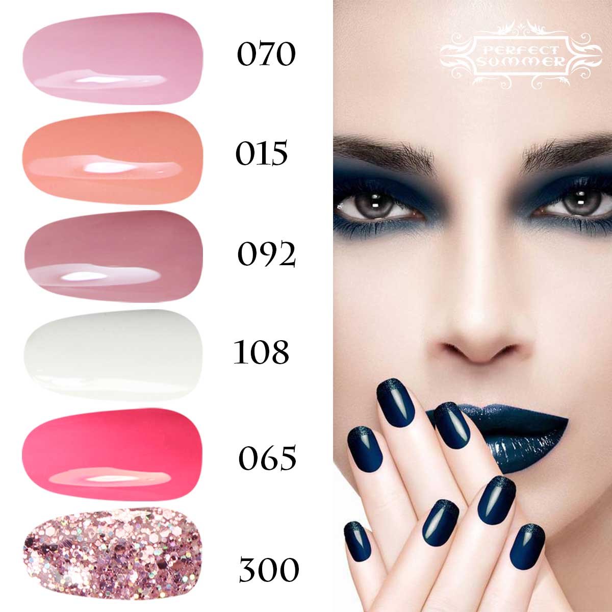 Perfect Summer Gel Nail Polish Set - Nail Art Soak Off Nail Gel , Manicure Salon , 10ml each botttle #17