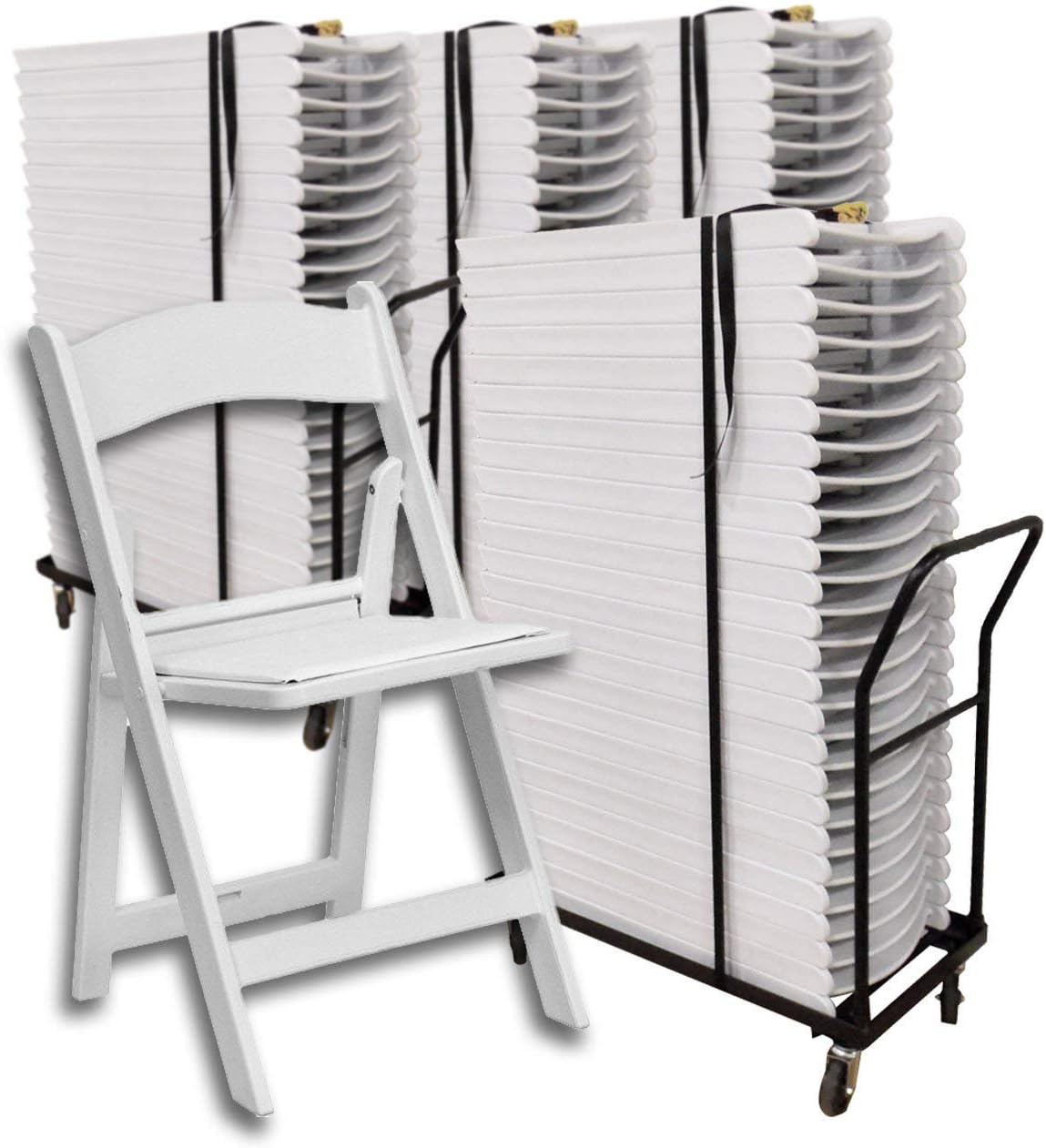 EventStable Titan Series 100 Resin Folding Chairs with 4