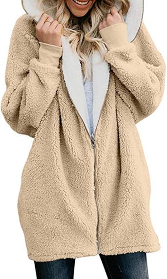 womens hooded sherpa