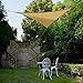 Cool Area Triangle 11 Feet 5 Inches Sun Shade Sail, UV Block Fabric Sail Perfect for Outdoor Patio Garden Swimming Pool in Color Sand