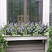 Artificial Flowers Outdoor UV Resistant Plants Shrubs Boxwood Plastic Leaves Fake Bushes Greenery for Window Box Home Patio Yard Indoor Garden Light Office Wedding Decor Wholesale-4 PACK