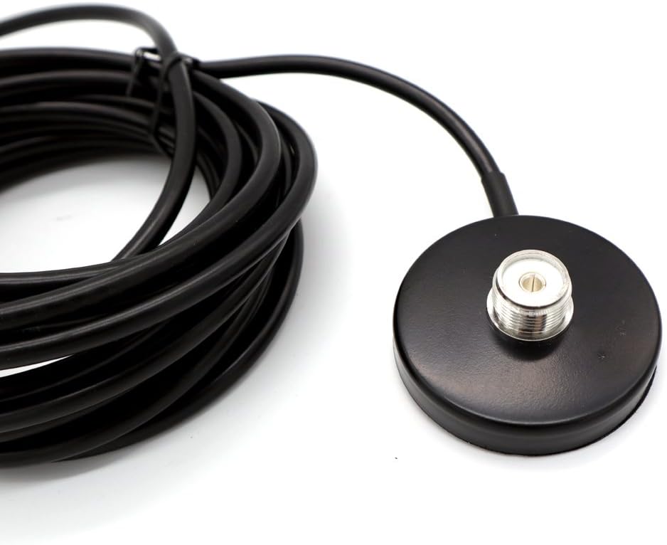 TengKo SO239 Mount Magnetic Base UHF PL-259 Antenna Cable Roof or Trunk for Mobile Radios PL259 Connector for Yaesu Kenwood Vertex Icom Mobile Radios - Image 5