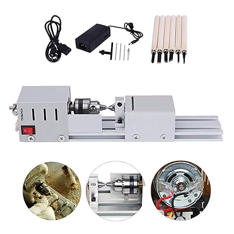 Mini Perlen Maschine, Verbessert MYSWEETY DC 24 V 80 Watt Mini Drehmaschine Perlen Polierer Maschine CNC Bearbeitung für Tisc