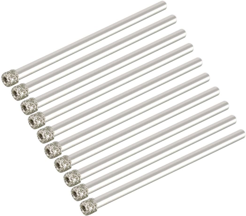 sourcingmap 10pcs 1/8"(3mm) Diamond Coated Hole Saw Drill Bits for Glass Ceramic Tile Marble Rock Porcelain Bottles Pots Brick - Image 3