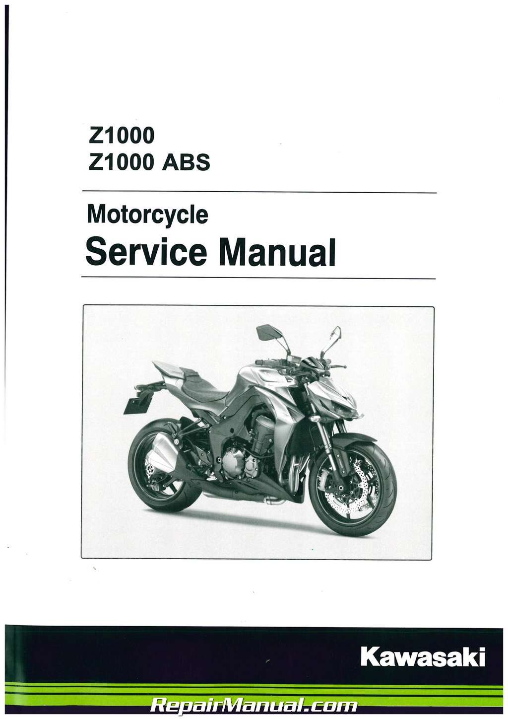 99924-1478-03 2014 - 2016 Kawasaki Z1000 ZR1000 / ABS Motorcycle Service  Manual Paperback – 2004