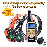 HISEASUN Dog Training Collar Rechargeable, 875yd Range Remote with Shock, Beep, Vibration, LED Light, Electric Dog Collar for Puppy, Small, Medium and Large Dogs