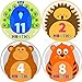 20 Monthly Stickers for Baby Girls, Boys with 12 Month Animal Themed - Easy to Stick on Onesies and Add to Scrapbook - Newborn Baby Gift Idea