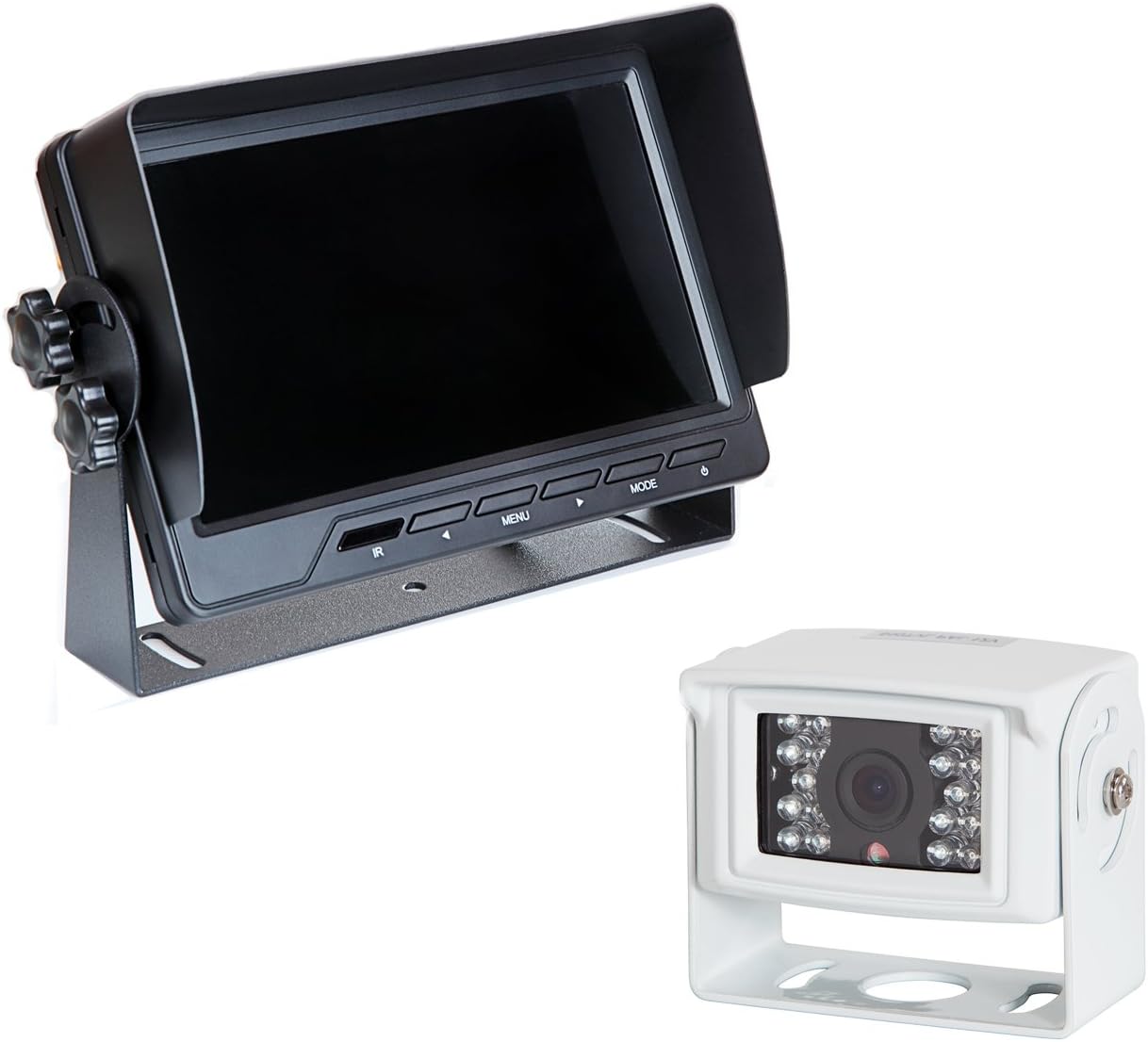 VSG7" reversing system heavy-duty/extremely robust/30% plus resolution/12-24 volts/120° & IP67/U-bracket/incl. 20m cable/2 video inputs/night vision/Select series