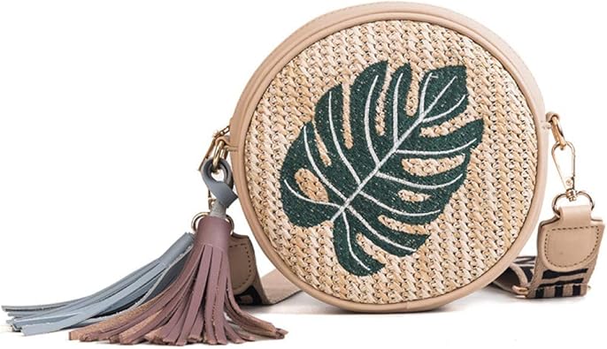 jelly rattan round bag