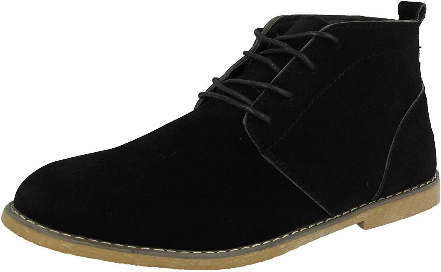 Mens Faux Suede Lace up Flat Desert Chelsea Ankle Boots Size 6-12