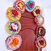 Supla 18 Pcs Fiesta Paper Flowers Pom Poms Flowers Tissue Pom Poms Fiesta Flower Tissue Centerpiece 15.4
