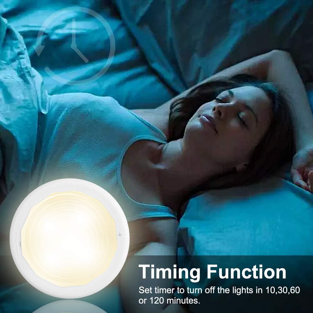 Cadrim Night Lights 6 Pack Under Cabinet Lights Closet Lighting Wardrobe Cupboard Lights with Remote Controls Battery Powered LED Lights Kitchen Bookcase Showcase Brightness Adjustable Wireless Timer - Image 3
