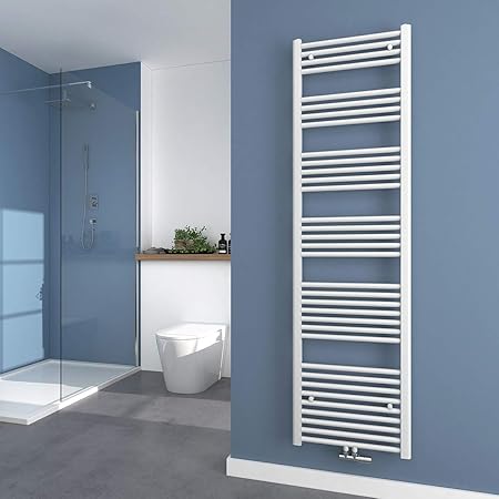 Badheizkorper Handtuchwarmer Heizkorper 180 X 50 Cm 1027 Watt Leistung Handtuchtrockner Heizkorper Bad Mittelanschluss Horizontal Rohrdurchmesser 22mm Weiss Amazon De Kuche Haushalt