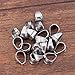 Housweety 20PCs Silver Tone Stainless Steel Pinch Clips Bail Connectors Findings 11mmx9mm