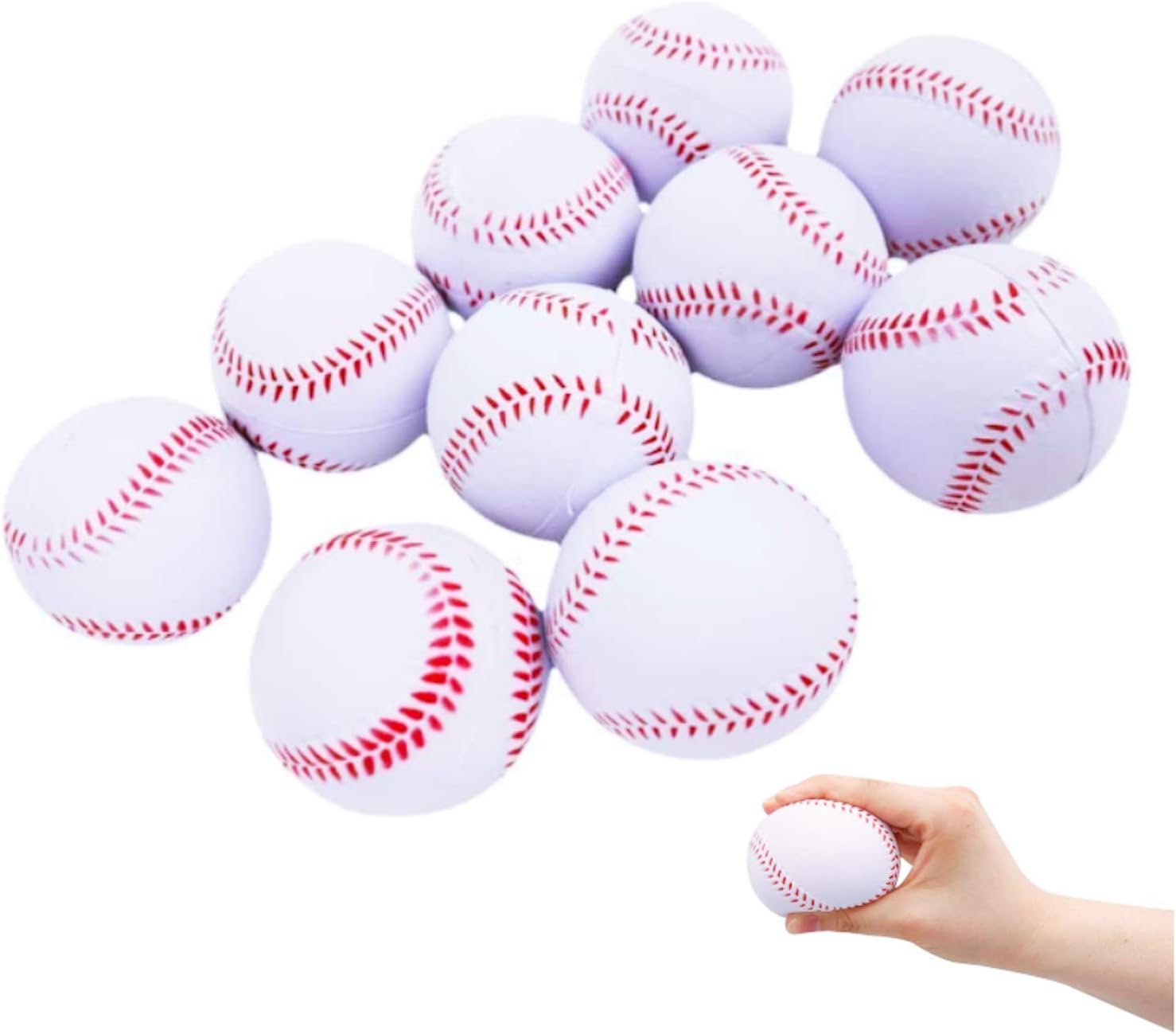 Amazon Co Jp Bloomingdays やわらかい 野球ボール 子供 練習用 ソフト ボール 軟式 10個セット おもちゃ
