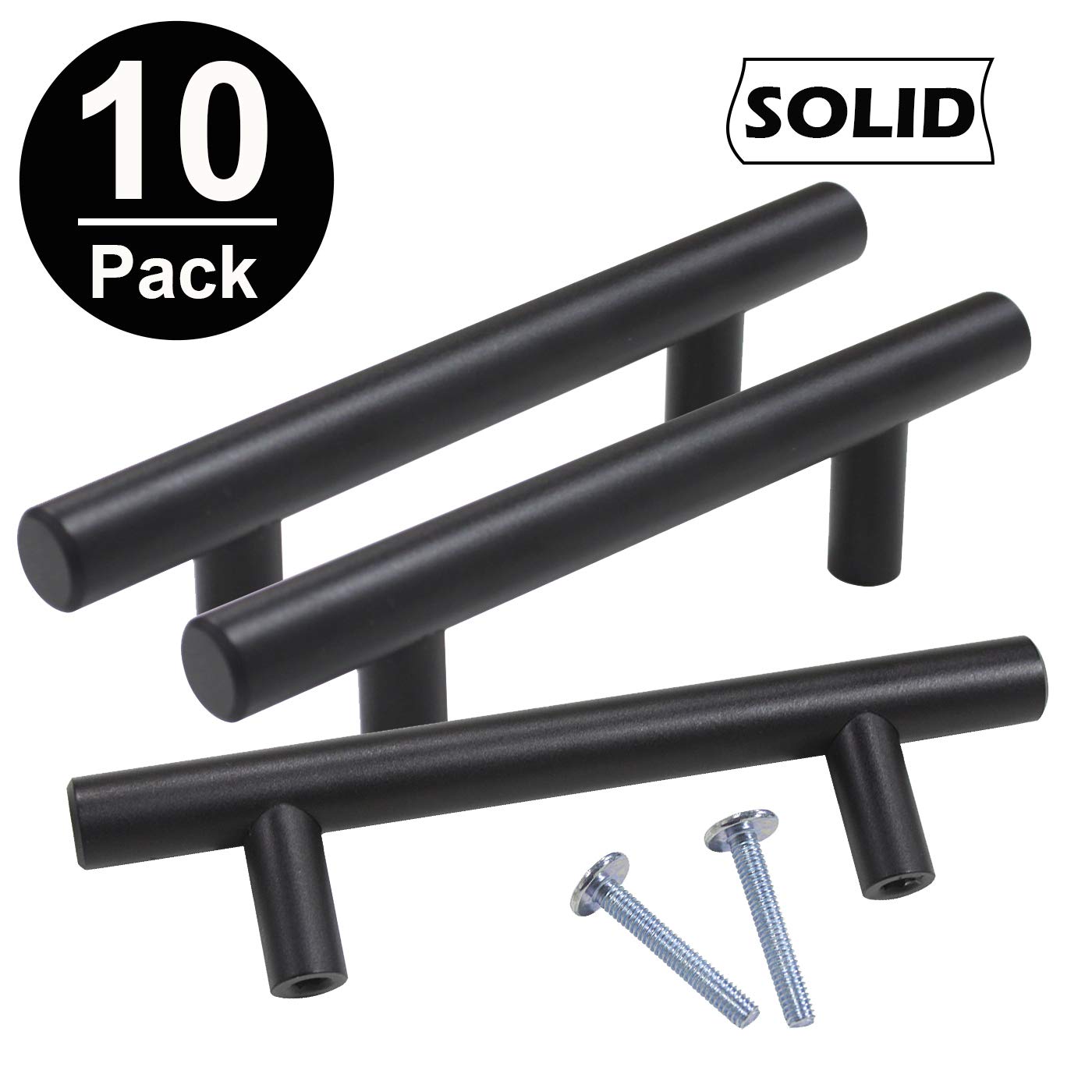 Best round t bar black nickel cabinet pulls