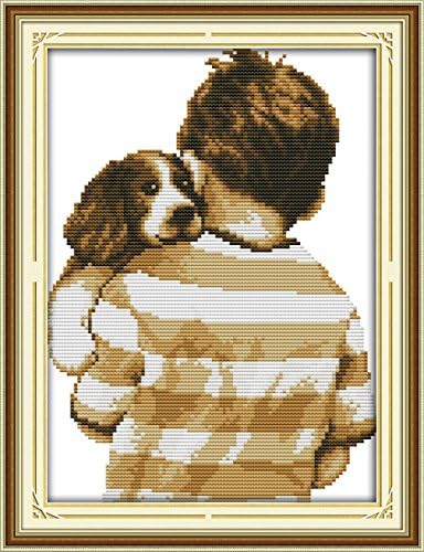 Crossdecor Needlecrafts Stamped Cross Stitch Kits 11 Count Cross-Stitching Set Embroidery Kit 15'' x 11'' Without Frame, Good Friends