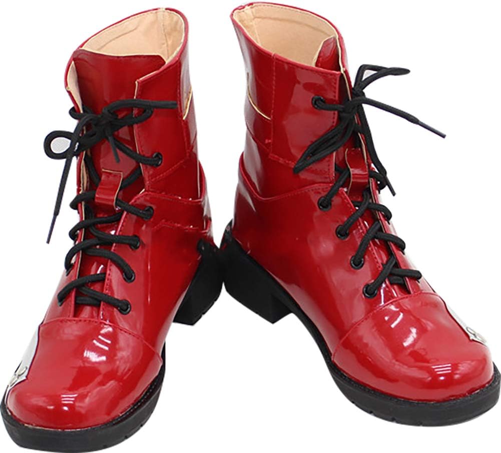 Whirl Cosplay Boots Shoes for Final Fantasy 7 Tifa Lockhart red