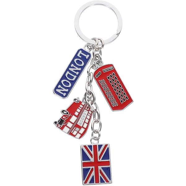 Lot De 3 Stylos Roller Bus Rouge Charm Argent Union Jack - Souvenir Londres