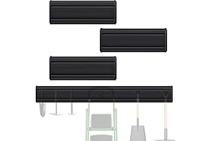 WENHUALI 3 Pack Slatwall Panels 6" H x 16" L Heavy Duty Garage Slat Wall Paneling, Garage PVC Wall Panels with 6 Pcs End Caps