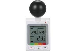 Wet Bulb Globe Temperature WBGT Heat Index Meter and Stress Checker for Air Globe Temperature and Humidity Monitoring, Adjust