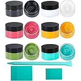 BOOLOOEN Chalk Paste Paint Kit - 6 Colors with 3 Squeegees, Non-Toxic DIY Stencil Paint for Wood, Fabric, T-Shirts, Walls - Craft Paint for Home Decor, Furniture, Signs & Art