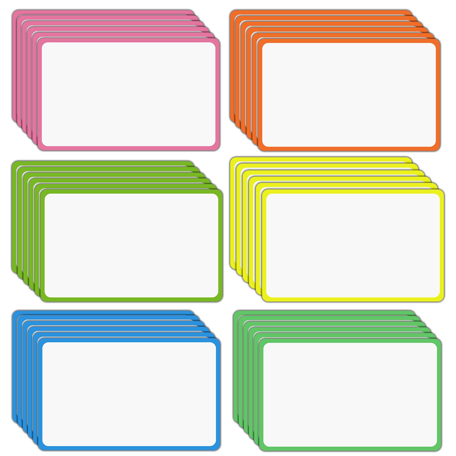 Photo 1 of JINGZHAN 36 Pack Magnetic Dry Erase Labels 3x5 Inch - Reusable Whiteboard Name Tags & Mini Dry Erase Board for Fridge, Classroom, Office - Write & Wipe Stickers for Notes, Lists, Organizing