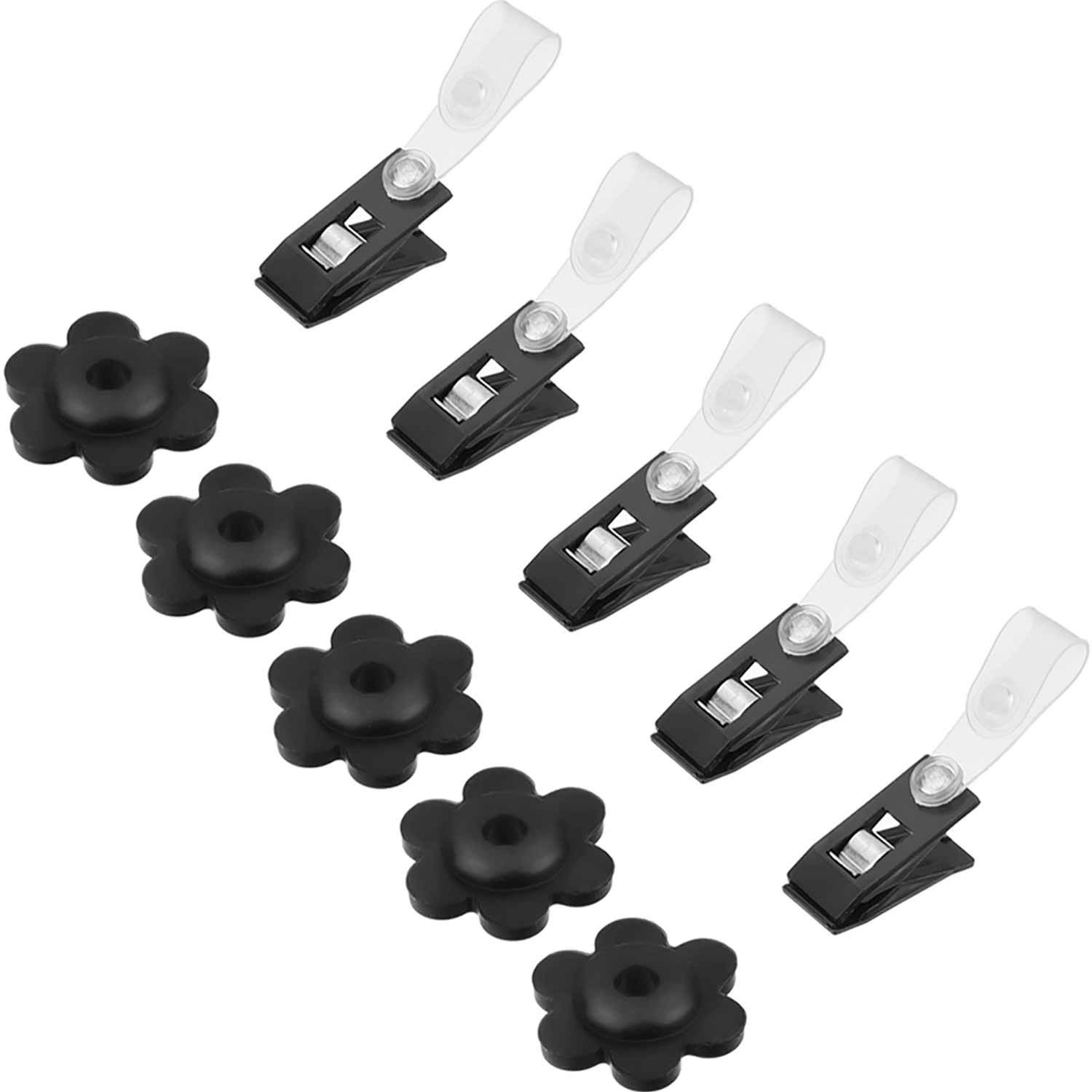 Hsthe Sea Garden Flag Rubber Stoppers and Adjustable Anti-Wind Clips for Garden Flag Poles Stand to Keep Flags in Place (10 Pieces)